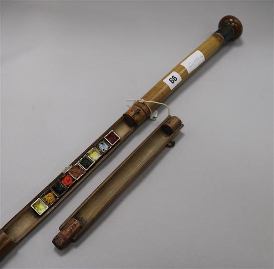 An artists cane. L.92cm